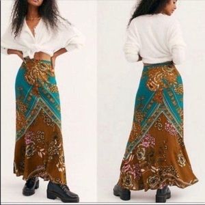 After Hours Floral Scarf Printed Maxi Skirt